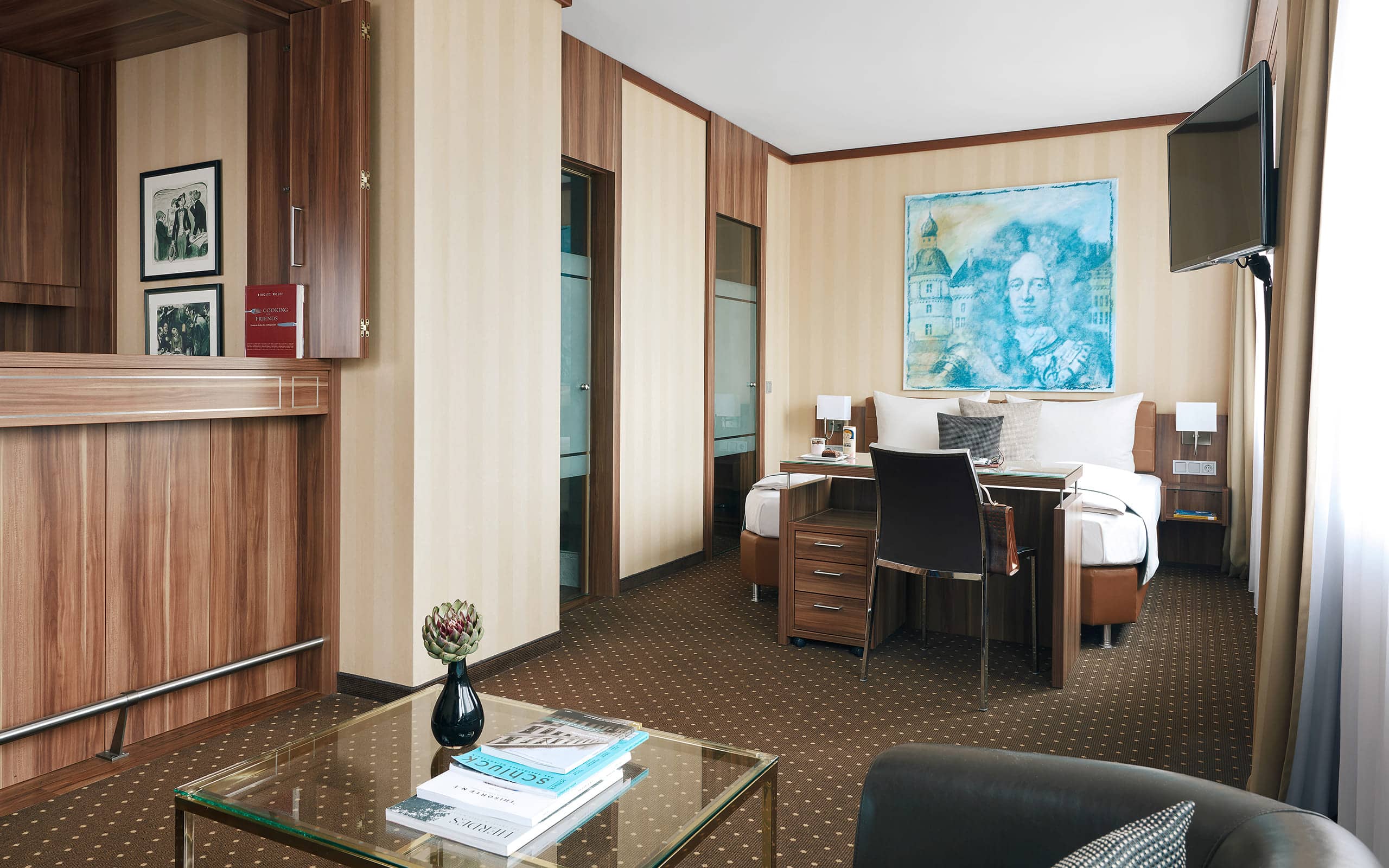 Living Hotel Düsseldorf Zimmer Wohnbereich im Aparthotel Living Hotel Düsseldorf