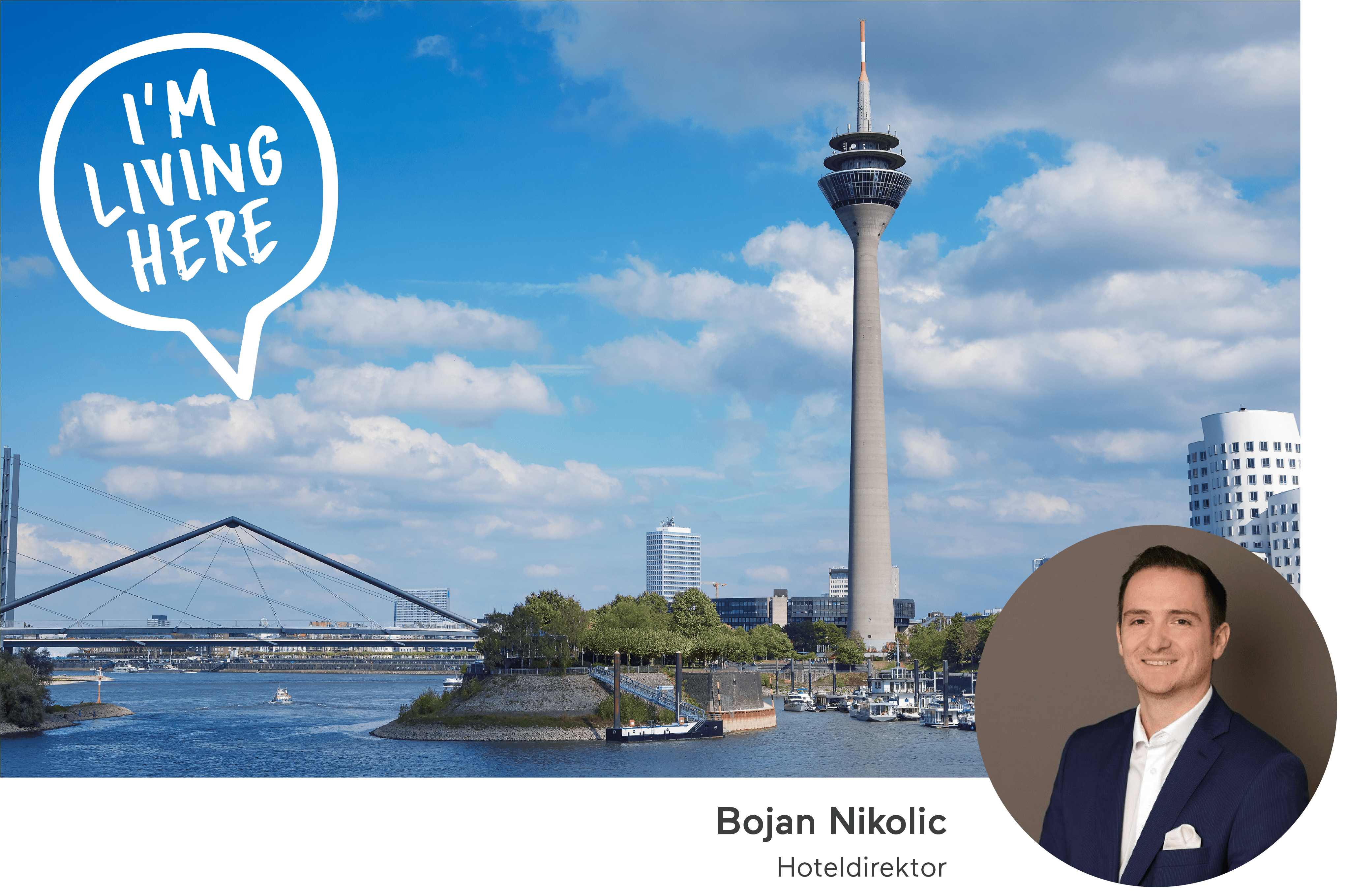 Living Hotel Düsseldorf Lage und Direktor Brücke und Aussichtsturm
