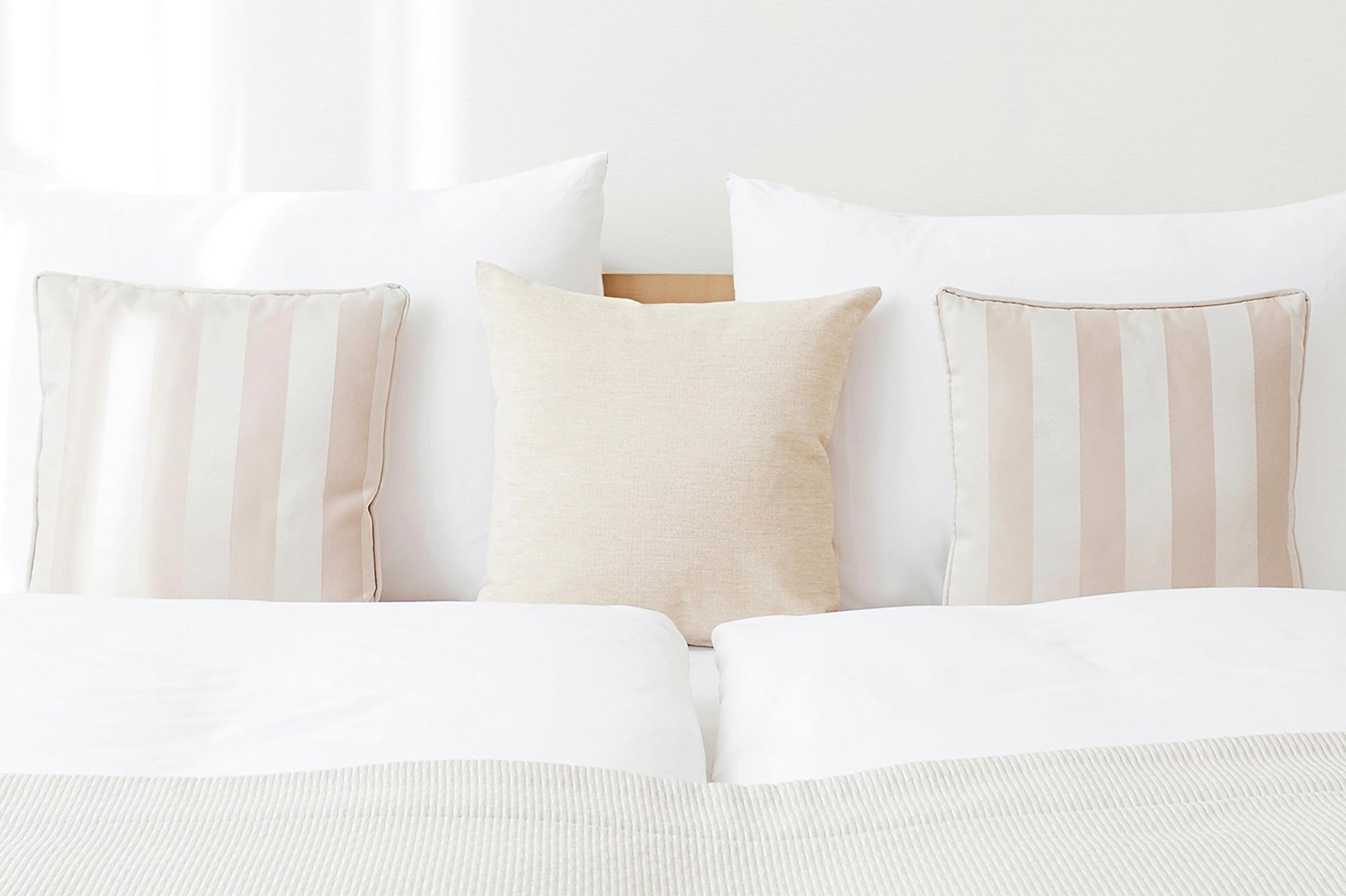 Bett Closeup Superior Doppel helles Doppelbett