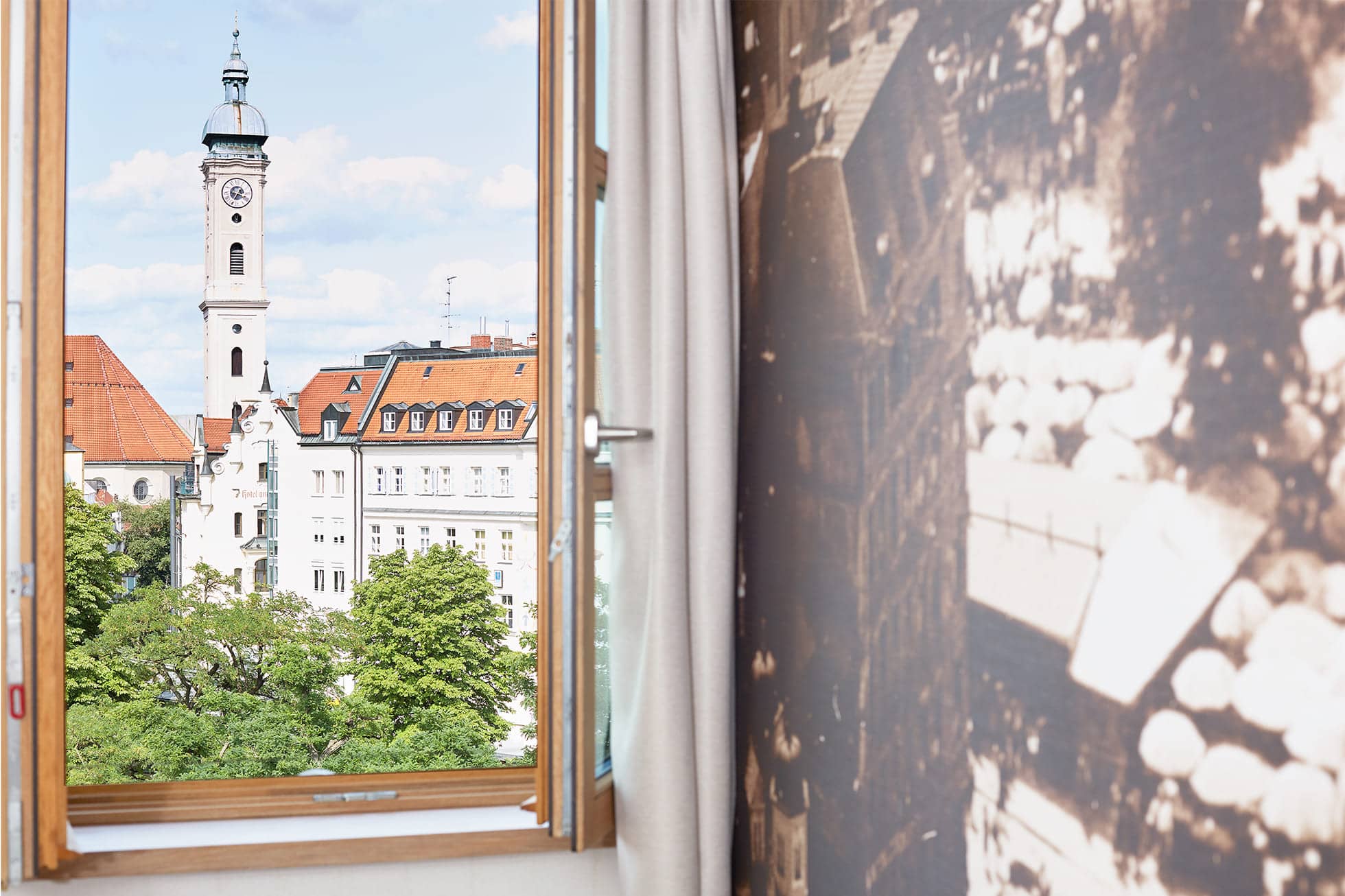 Living Hotel Das Viktualienmarkt Superior Ausblick Ausblick auf das Zentrum in München vom Hotelzimmer aus