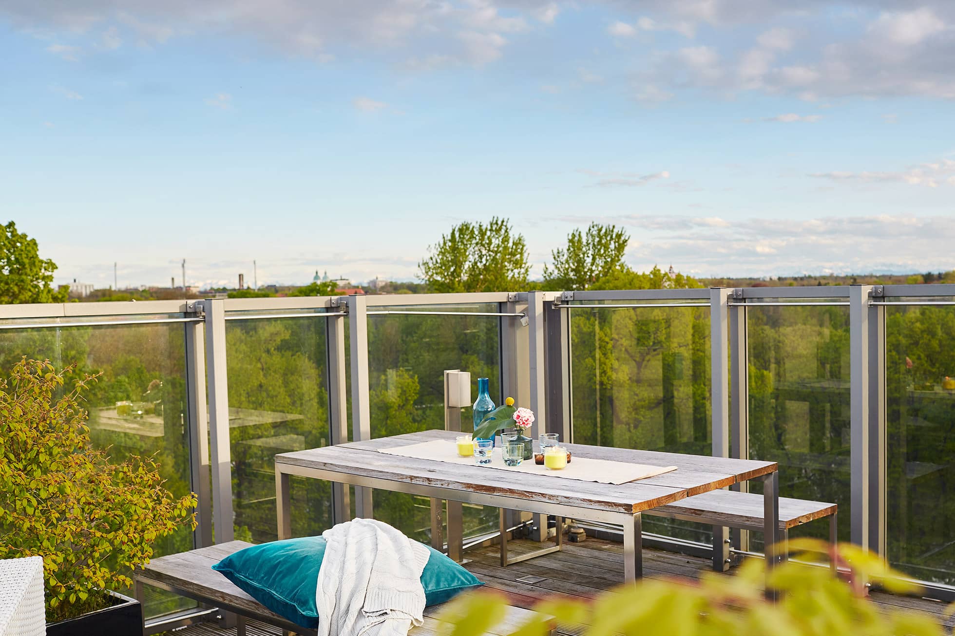 Living Hotel Prinzessin Elisabeth Penthouse Suite Balkon Balkon der Hotelsuite