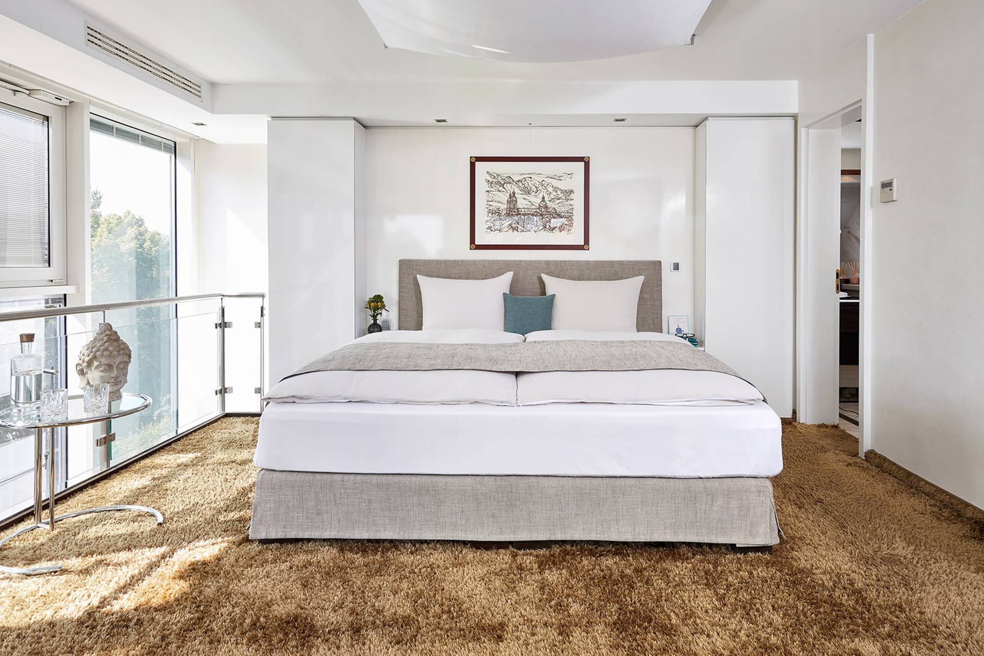 Living Hotel Prinzessin Elisabeth Penthouse Suite Doppelbett Serviced Apartment Suite