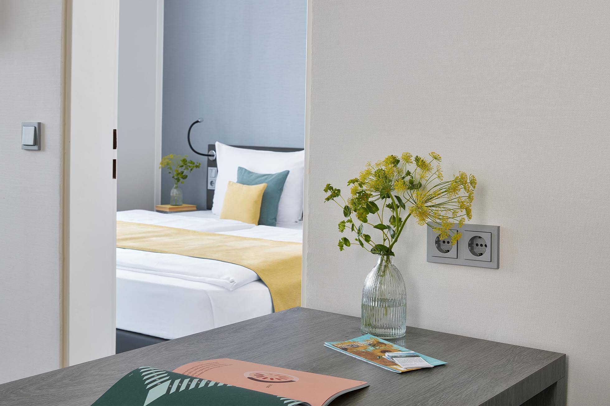 Doppel Superior Apartment Blick auf das Bett