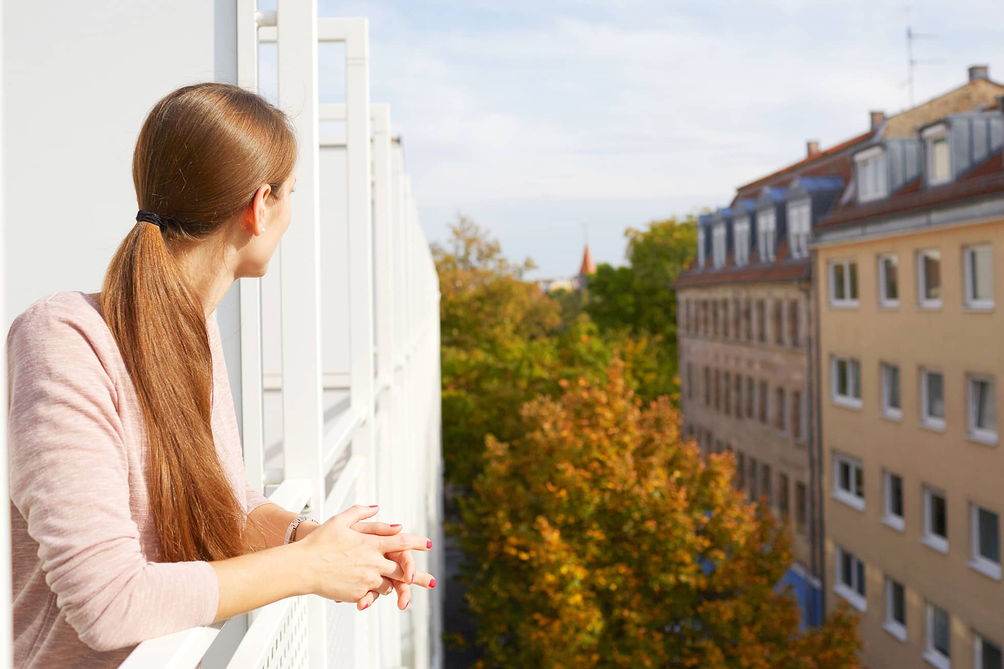 Living Hotel Nürnberg Ausblick Aussicht vom Balkon