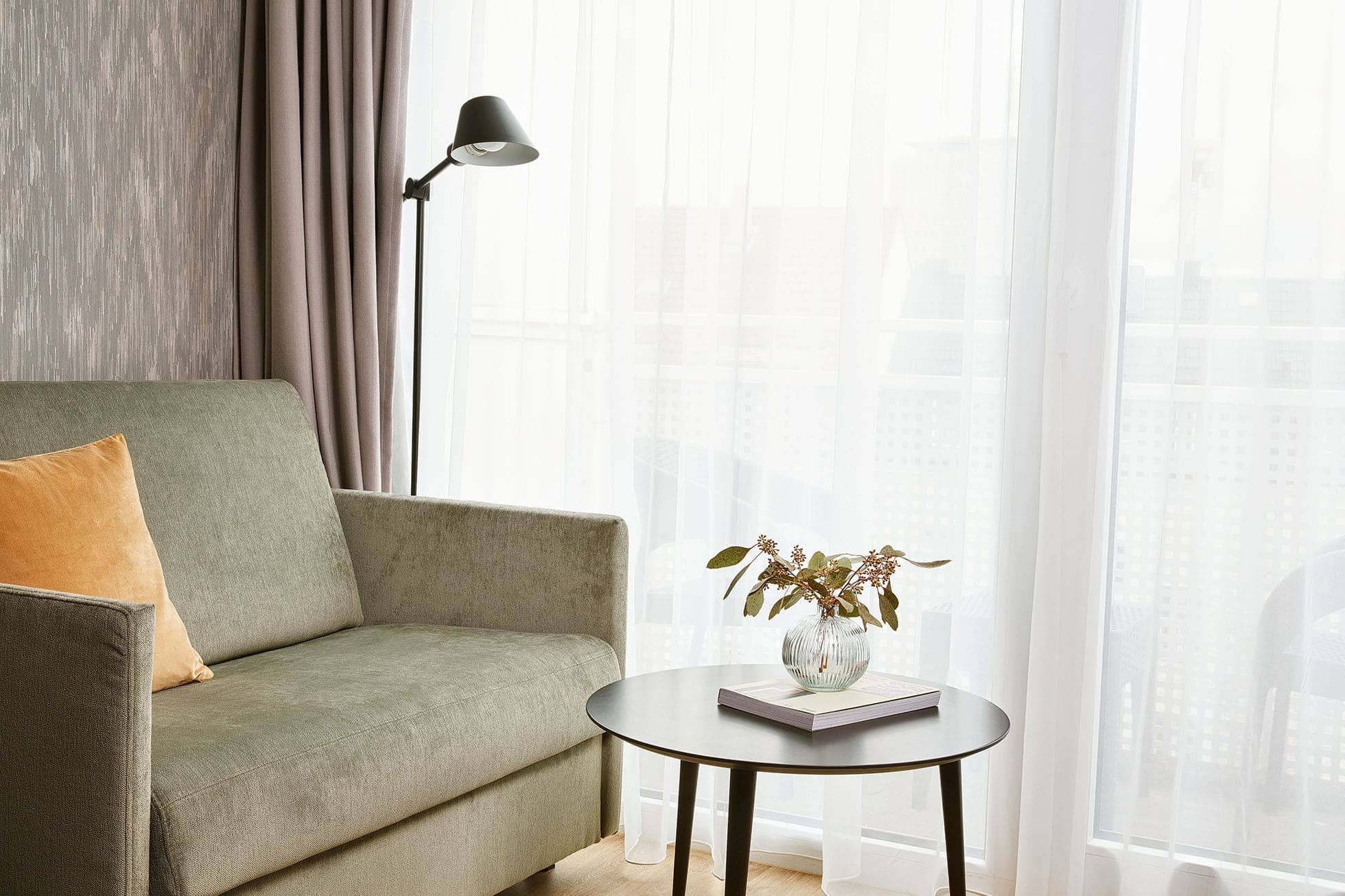 Living Hotel Nürnberg Maisonette Superior Terrasse Aussenabteil der Superior Maisonette